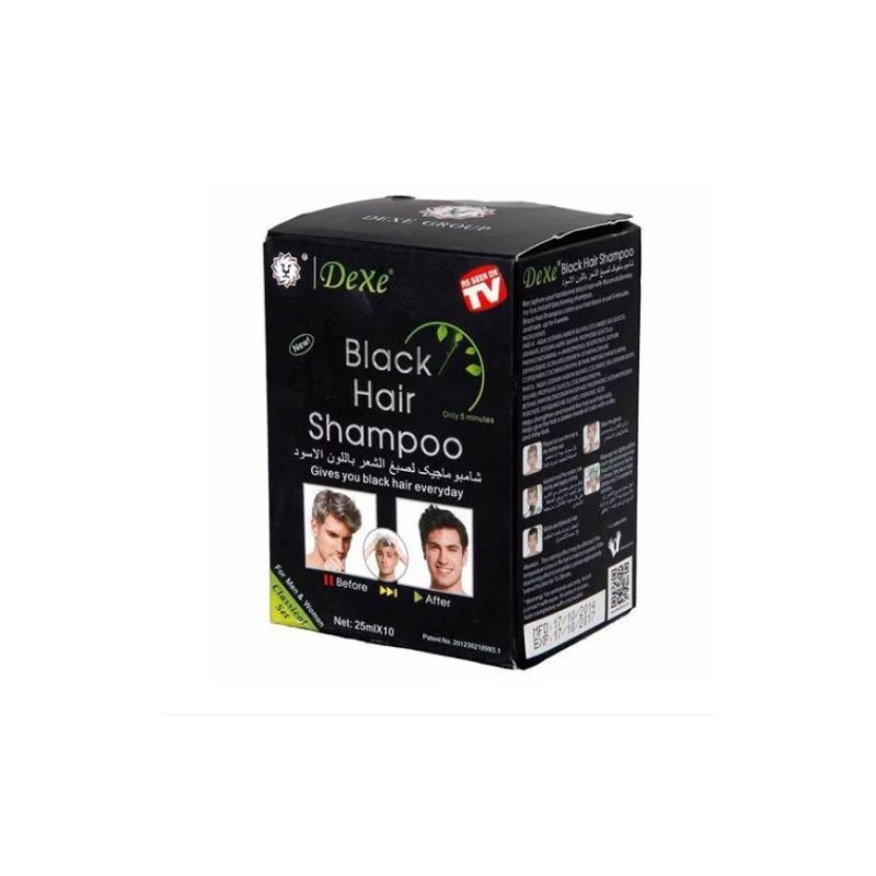 Dexe Black Hair Shampoo – оцветяващ шампоан за бели коси