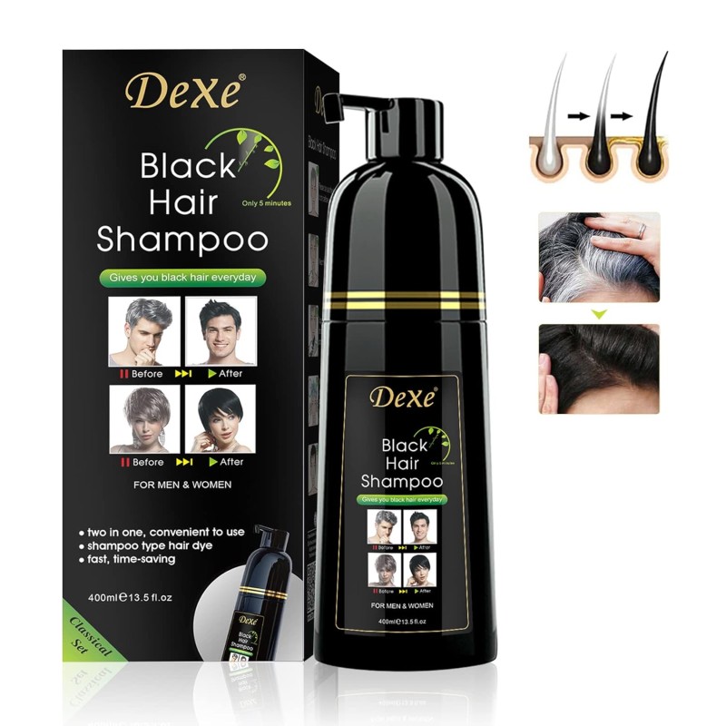 Dexe Black Hair Shampoo – Оцветяващ шампоан 400мл